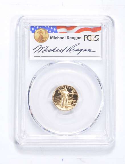 PR70 DCAM 1988-P $5 American Eagle 1/10 Oz Gold Reagan Legacy - PCGS