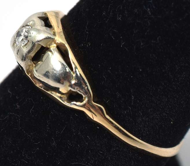 Vintage Diamond Solitaire Ring in White Gold