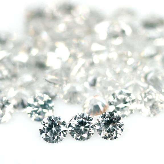 Amazing 64 piece 8.76ct 2.8mm diamond cut Zircon Parcel