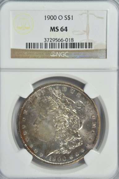 Near Gem BU 1900-O Morgan Silver Dollar. NGC MS64