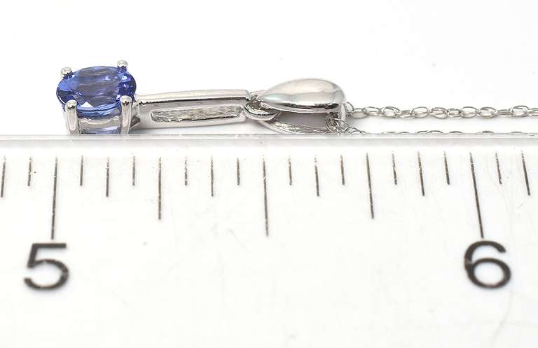 Vibrant Iolite Necklace in 14KT White Gold