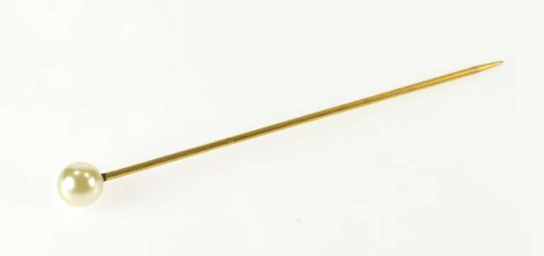 Gold Filled 6.3mm Pearl Victorian Wedding Boutonnière Stick Pin