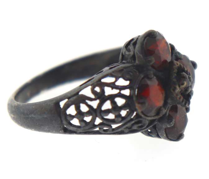 Sterling Silver Red Spinel Ring