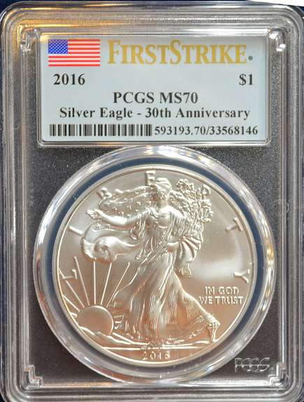 2016 Sliver Eagle PCGS MS70 First Strike