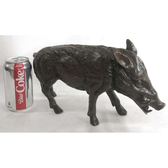 Boar Wild Pig Bronze Sculpture