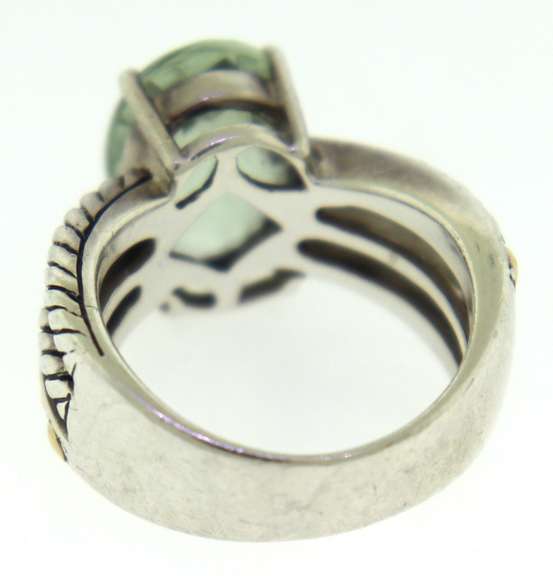Sterling Silver Green Quartz Ring