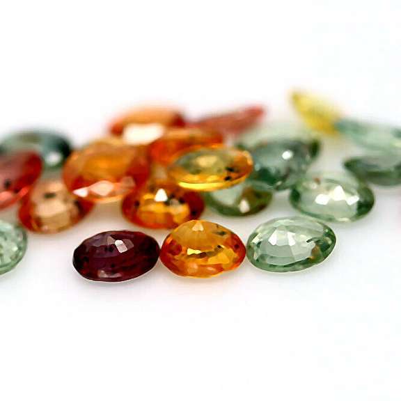 Heated only! 7.96ct fancy color Sapphire set