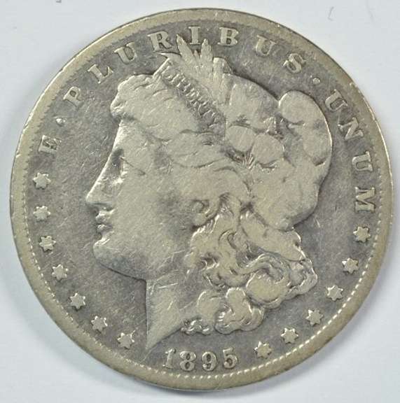 Rare 1895-S Morgan Silver Dollar. Key date