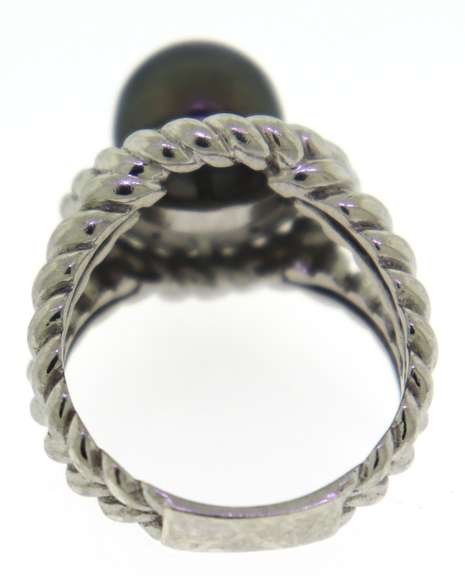 Sterling Silver Black Pearl Ring
