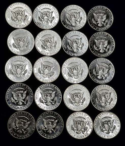 Roll of 20 Proof 1964 Kennedy Half Dollars