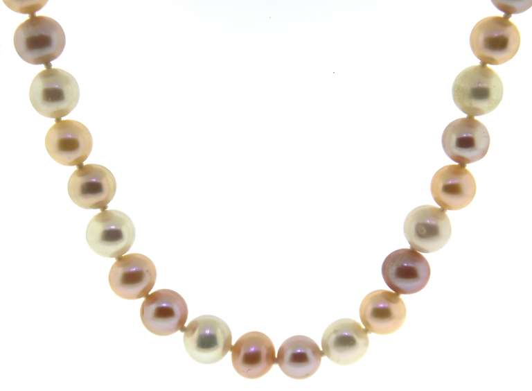 Pearl Necklace with Sterling Silver Clasp