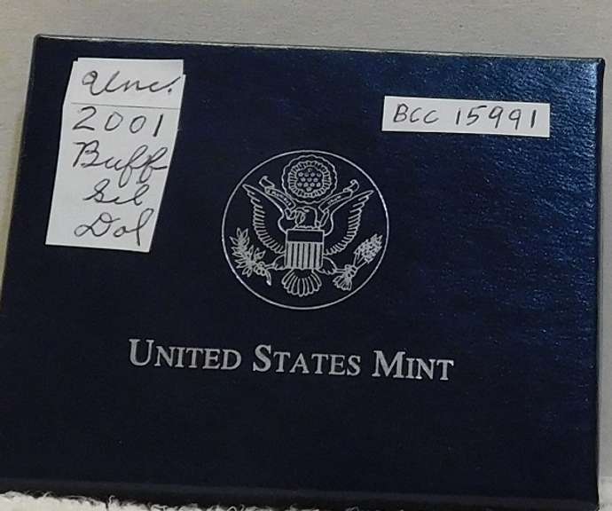 2001 Unc Silver Buffalo Sil Dollar