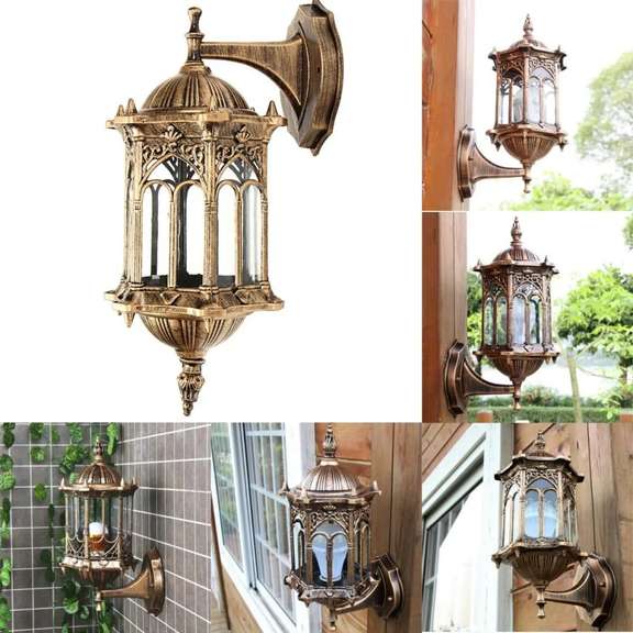 Outdoor Bronze Antique Exterior Wall Light