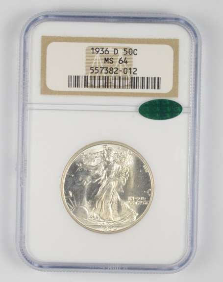 MS64 1936-D Walking Liberty Half Dollar - CAC - Graded NGC