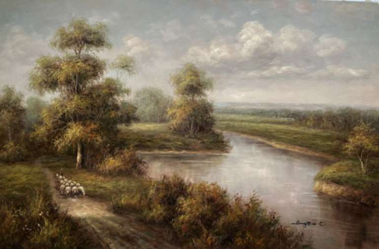BEAUTIFUL  HAND PAINTED OIL PAINTING ON CANVAS