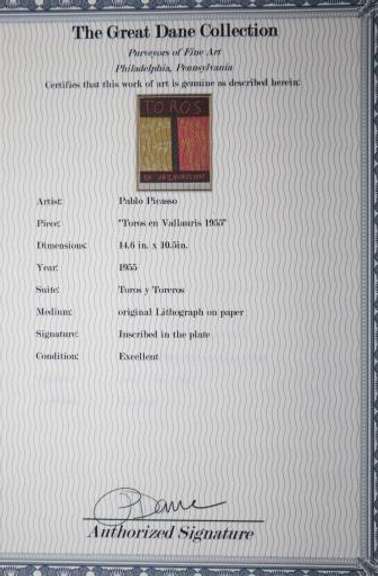 PABLO PICASSO TOROS EN VALLAURIS 1955 1955
