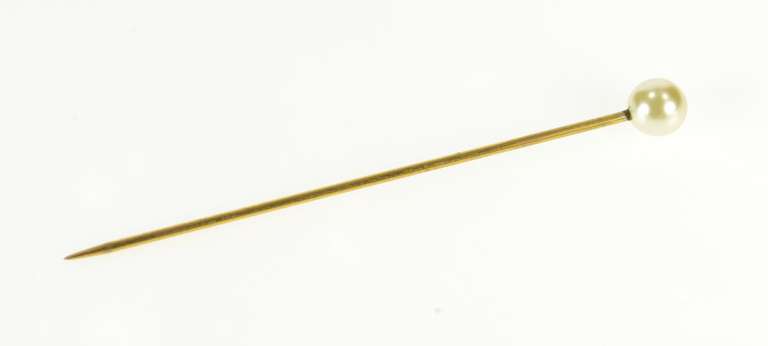 Gold Filled 6.3mm Pearl Victorian Wedding Boutonnière Stick Pin