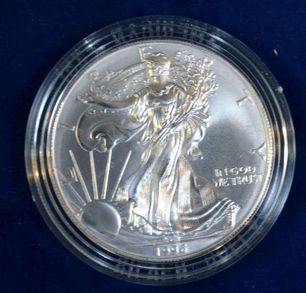 1996 BU SILVER EAGLE IN CAPSUL & BOX