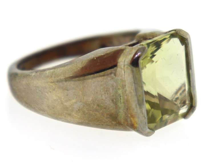 Vintage Sterling Silver Fancy Jonquil Ring