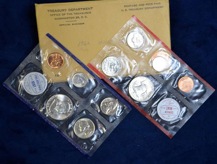 1960 MINT SET W TYPE "B" REVERSE QUARTER