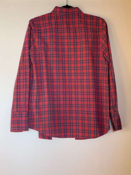 JCREW Ladies Fitted Plaid Button Down
