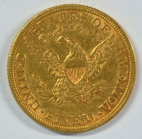 Fully struck 1880 US $5 Liberty Gold Piece. Nice