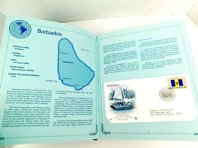 1983 United Nations Flag Book of 1st Day Covers/Stamps