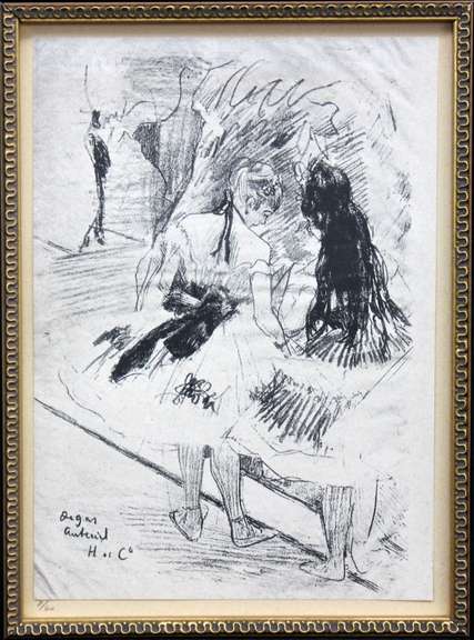 EDGAR DEGAS (AFTER) DANS LES COULISSES 1919