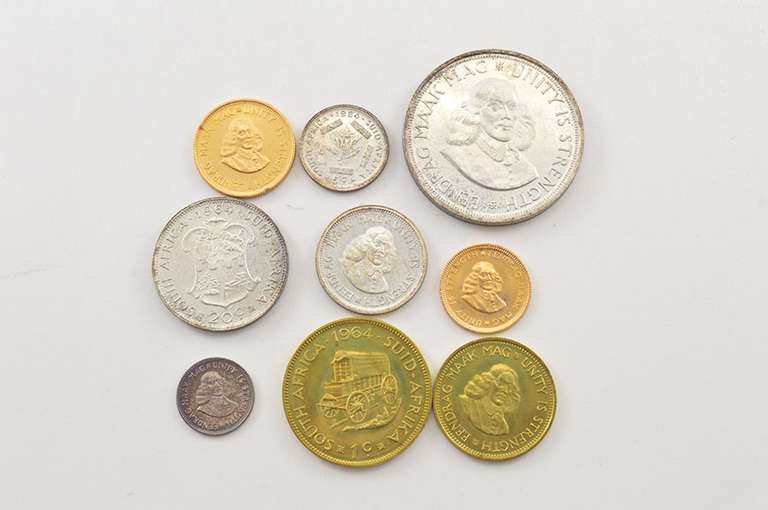 1964 South Africa 9 Coin Mint Set Box