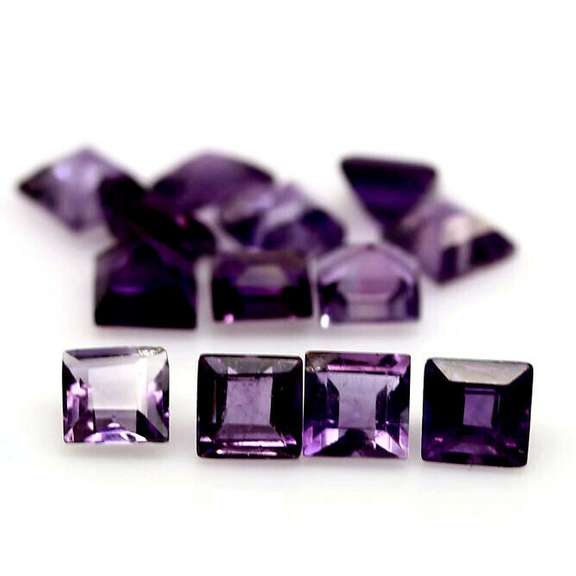 Amazing 4.71ct matched bright purple Amethyst set