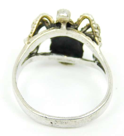 Vintage Sterling Marcasite Spider Ring, 7