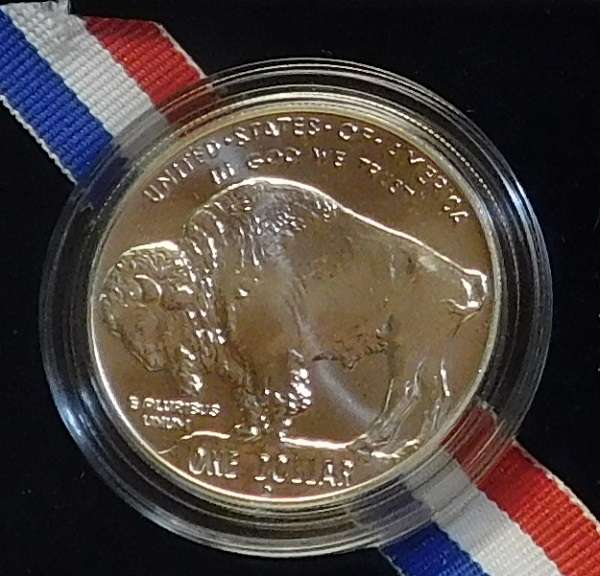 2001 Unc Silver Buffalo Sil Dollar