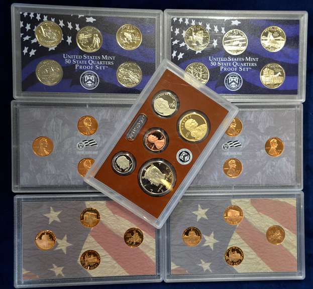 1 2012 PARTIAL 1)2001 & 2002 QUARTER SET & 4) 2009 CENT SETS               ALL PROOF & NO BOXES