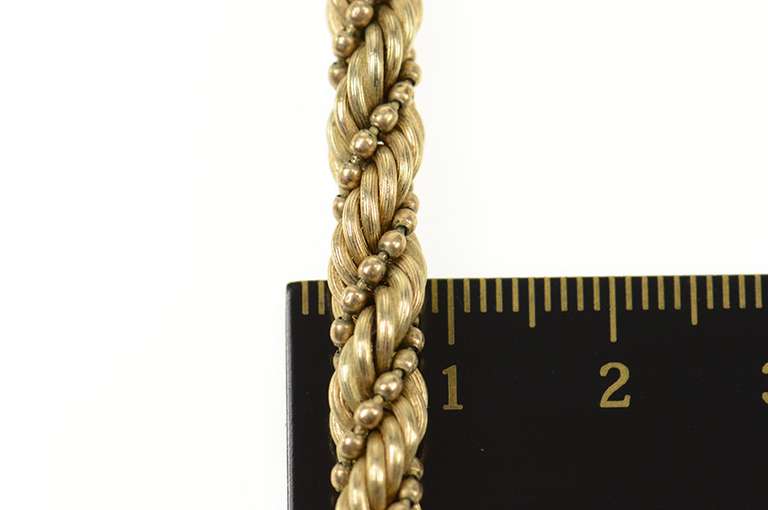 Gold Filled 6.1mm Thick Rope Ball Chain Twist Link Necklace