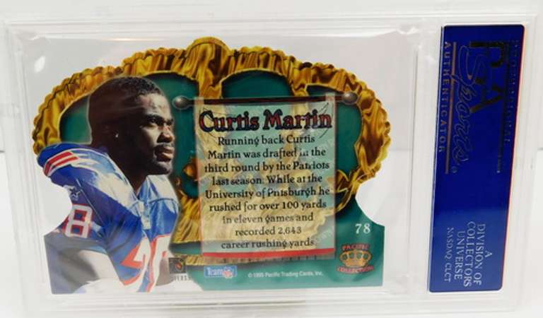 Curtis Martin, Patriots 1995 Football Card, Mint 9