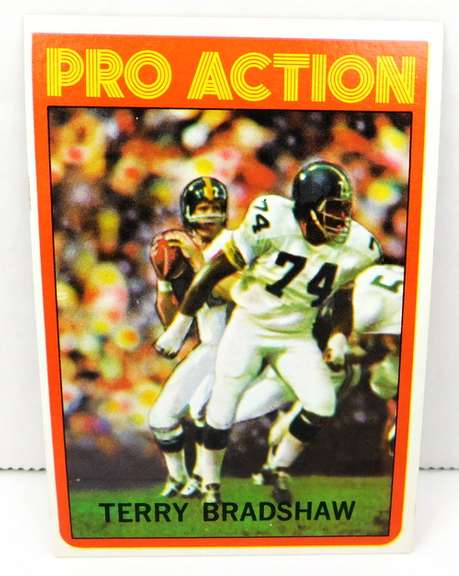 1972 Terry Bradshaw Pro Action Football Card