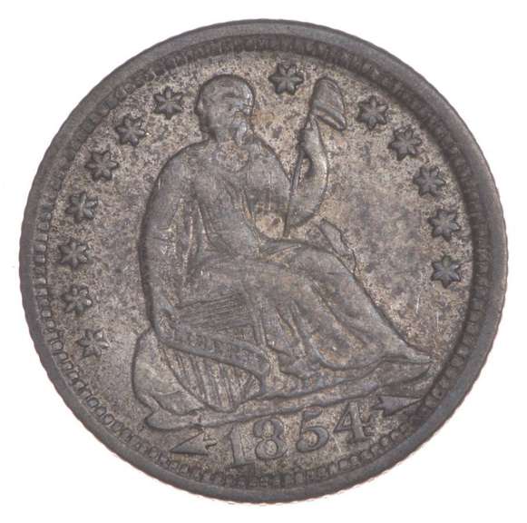 1854 Seated Liberty Half Dime