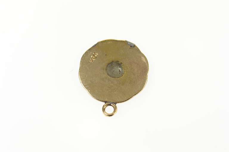10K Yellow Gold Atomic Energy Commission 10 Years Enamel Charm/Pendant
