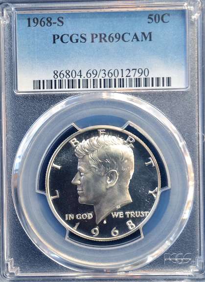 1968 S PCGS PR 69 DCAM 50 C