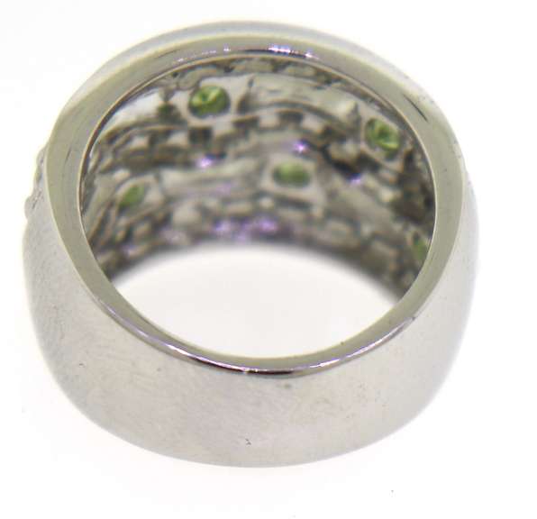 Sterling Silver Cubic Zirconia & Gemstone Ring