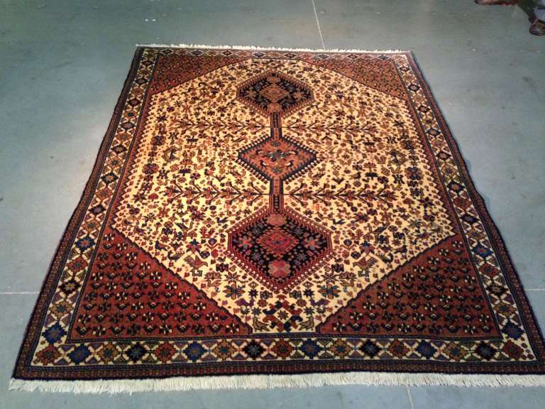 AUTHENTIC PERSIAN YALAMEH RUG 5x6.5
