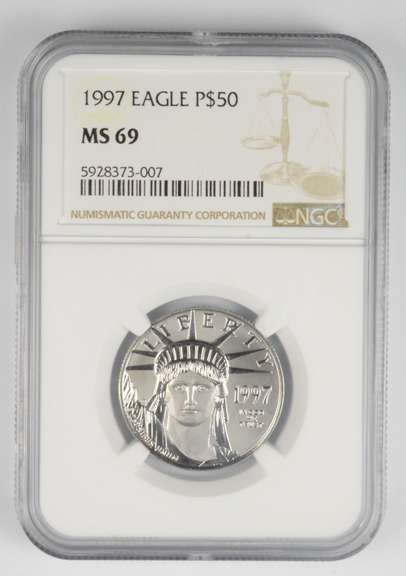 MS69 1997 $50 American Platinum Eagle 1/2 Oz - Graded NGC