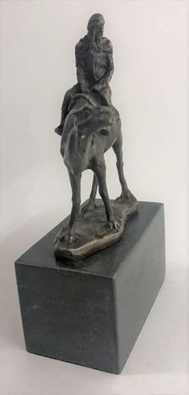 Arab Man Riding Camel Bronze Sculpture
