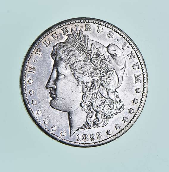 1893-CC Morgan Silver Dollar - AU Detail