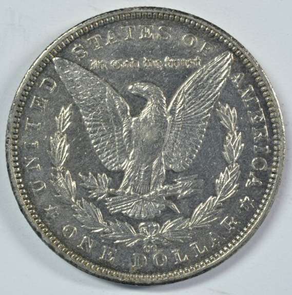 Razor-sharp 1891-CC Morgan Silver Dollar in AU