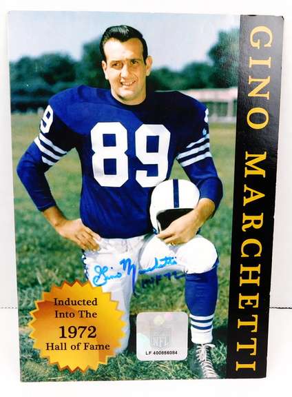 Gino Marcetti, Colts HOF 1972 Autographed Print