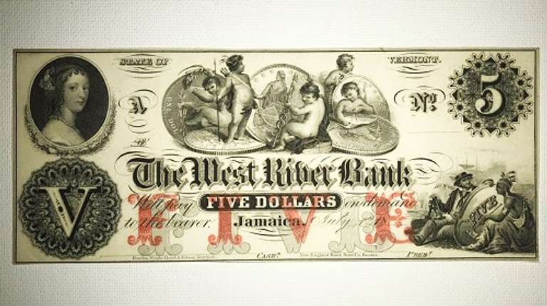 Crisp Exceptional 1800's $5 West River Bank Jamaica Vermont!