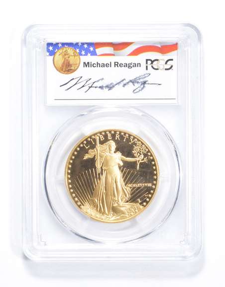 PR69 DCAM 1988-W $50 American Gold Eagle 1 Oz Fine Gold Reagan - PCGS