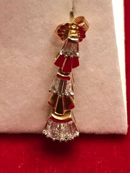 14k gold diamond earrings.