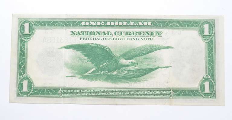 1918 National Currency Fed. Reserve Philadelphia 1 Dollar Large Note